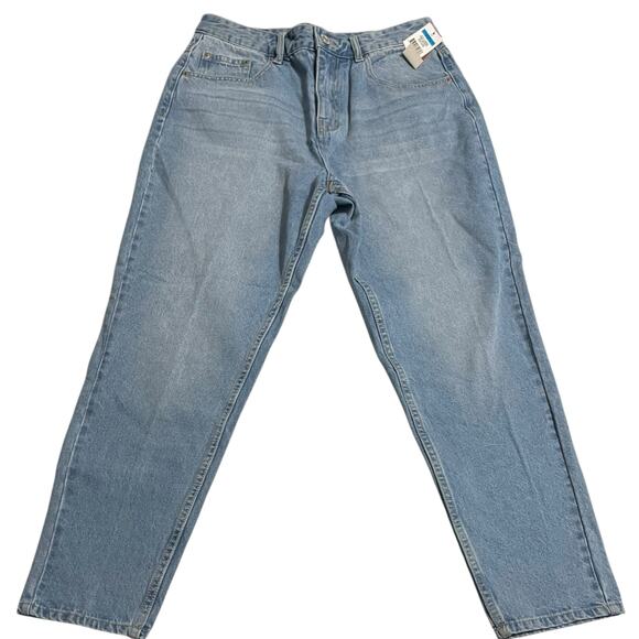 Union Bay Womens Size 9 Blue Madonna Mom Jeans Tapered Leg Light Wash High Rise - Picture 1 of 12